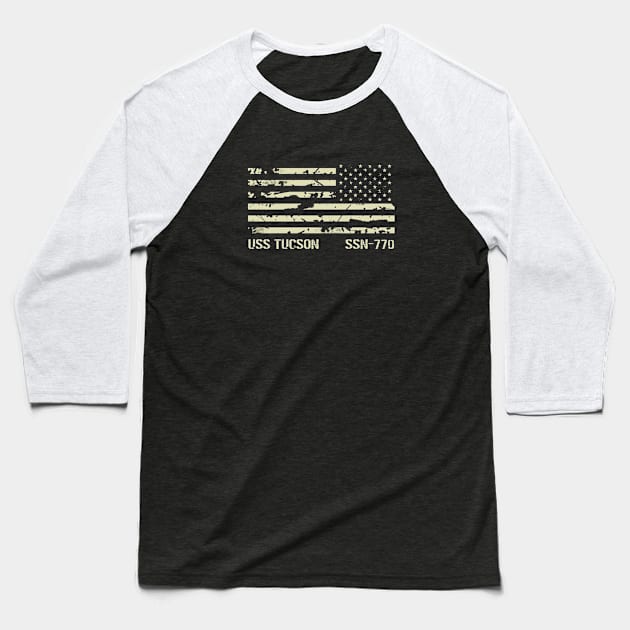 USS Tucson Baseball T-Shirt by Jared S Davies